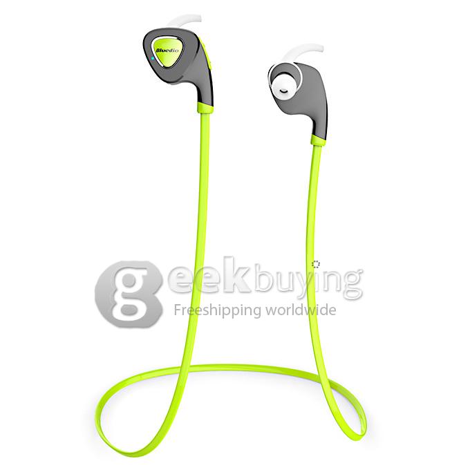 Bluedio Q5 Sweatproof Wireless Bluetooth V4.1 Stereo Sport In Ear Earbud Earphone Headphone Support APP Noisy - Green