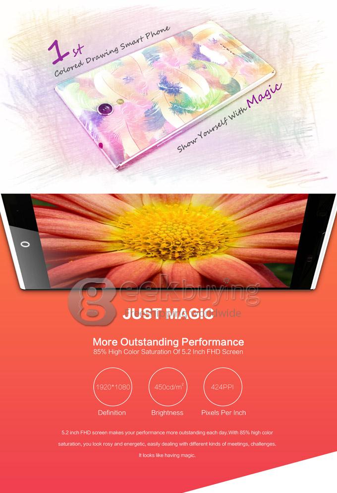 ZOPO ZP920 4G LTE Android 4.4 Smartphone 5.2 Inch IPS FHD Screen MTK6752 Octa Core 2GB RAM 16GB ROM 13.2MP GPS Wifi Miracast - Black