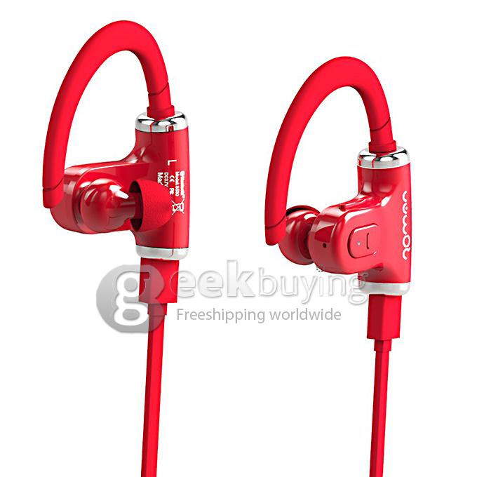 ROMAN S530 Wireless Bluetooth Headphone 4.0 Sports Sweatproof Earbuds Headset Headphone for iPhone6 Samsung - Red