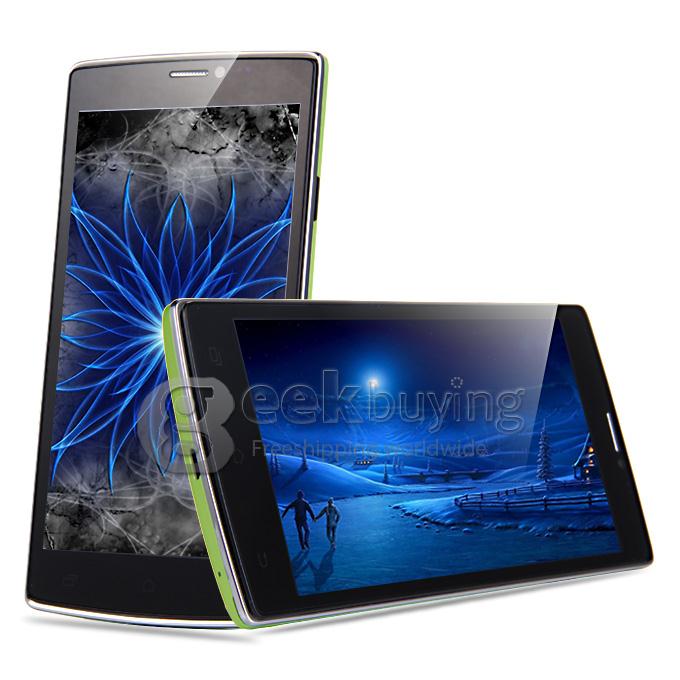 MIJUE G6 5.5inch MTK6572W Dual Core 1.2GHz Smartphone QHD Android 4.4 4GB ROM 2MP+0.3MP 3G GPS Dual SIM Smart Wake-Green