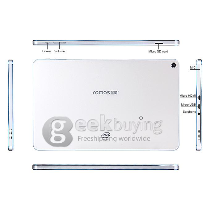 Ramos i9s Intel ATOM Z3735F Quad Core 8.9 Inch Tablet PC Windows 8.1 2GB/32GB 1920*1200 BT GPS - White