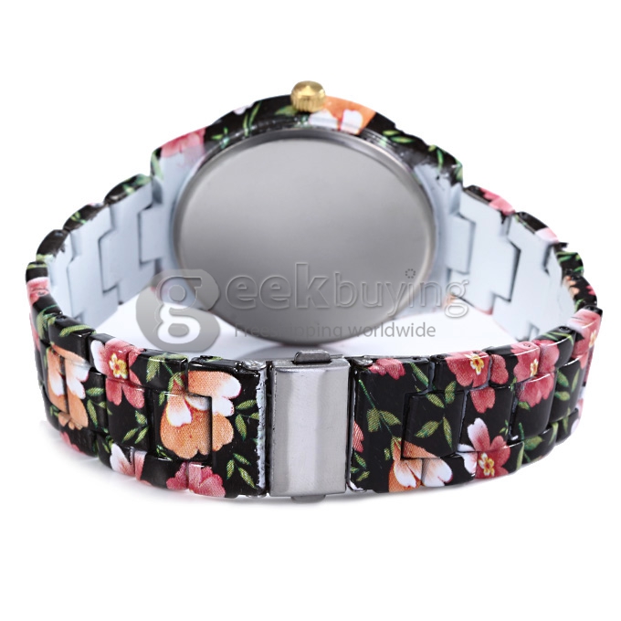 GENEVA Fashion Ceramic Analog Japanese Movement Quartz Wrist Watch for Woman - Black