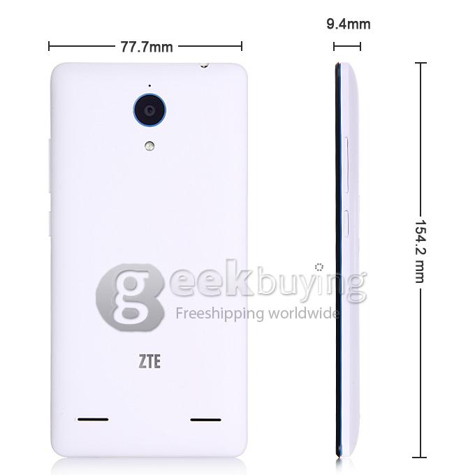 ZTE V5 Max Smartphone 5.5 inch 4G LTE Qualcomm MSM8916 Quad Core Android 4.4 2GB 16GB 13.0MP 5.0MP HD Screen - White