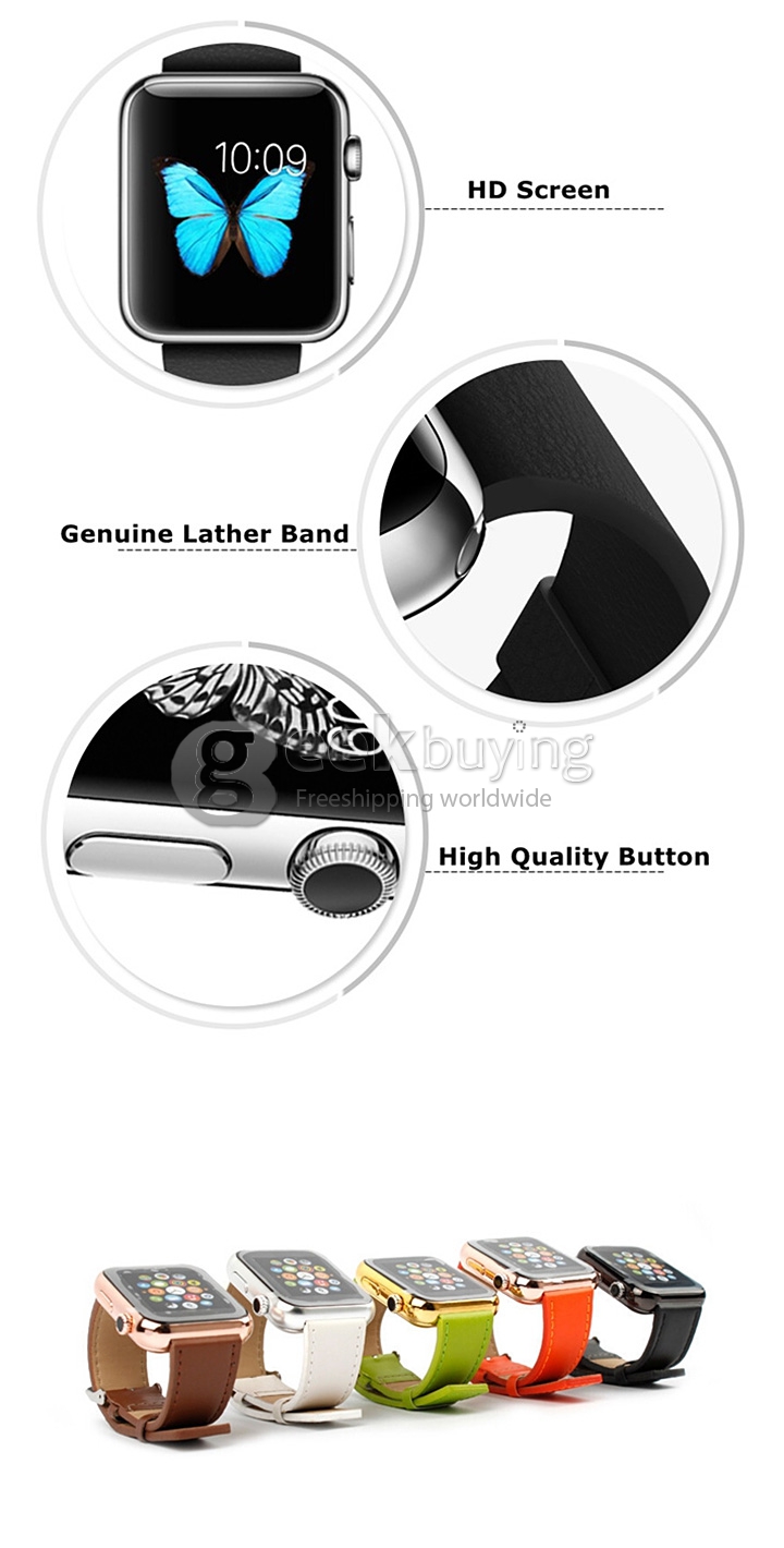 Atongm AW08 Bluetooth 4.1 Smart Wrist Watch Call MMS Pedometer Anti-lost for Android iOS iPhone 6 5 5S Samsung - Black