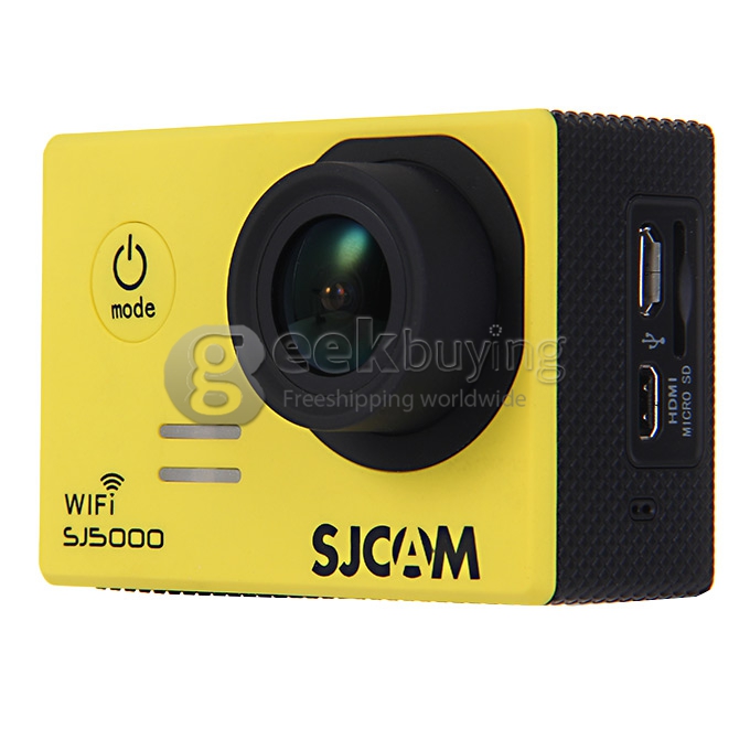 SJCAM SJ5000 WiFi Sports Camera Novatek 96655 14MP 1080P 2.0 Inch 170 Degrees Lens Waterproof Diving HD Camcorder Car DVR - Yellow