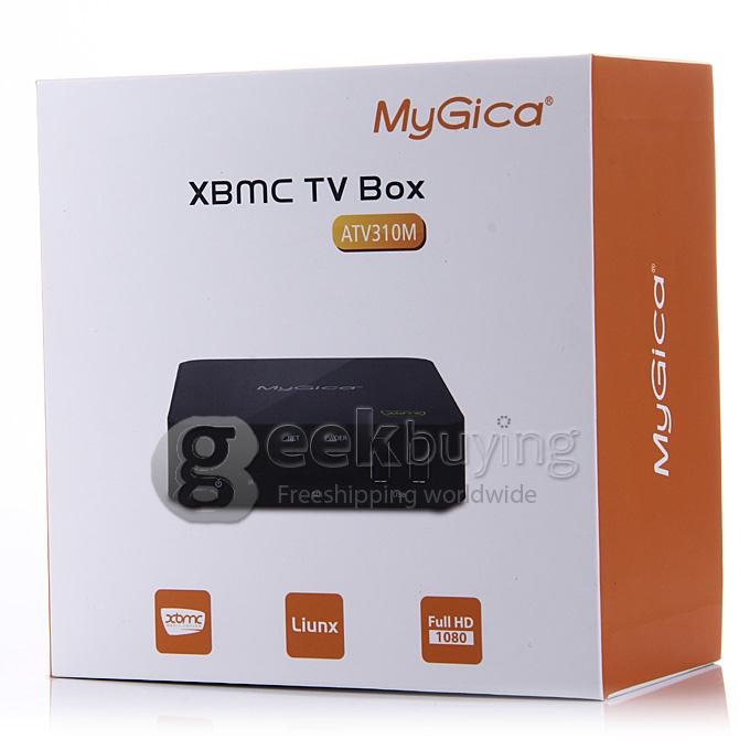 Geniatech MyGica ATV310M Linux XBMC TV Box Media Player Amlogic 8726-M3 1G RAM 4G ROM Support 1080P Dolby 5.1 - Black