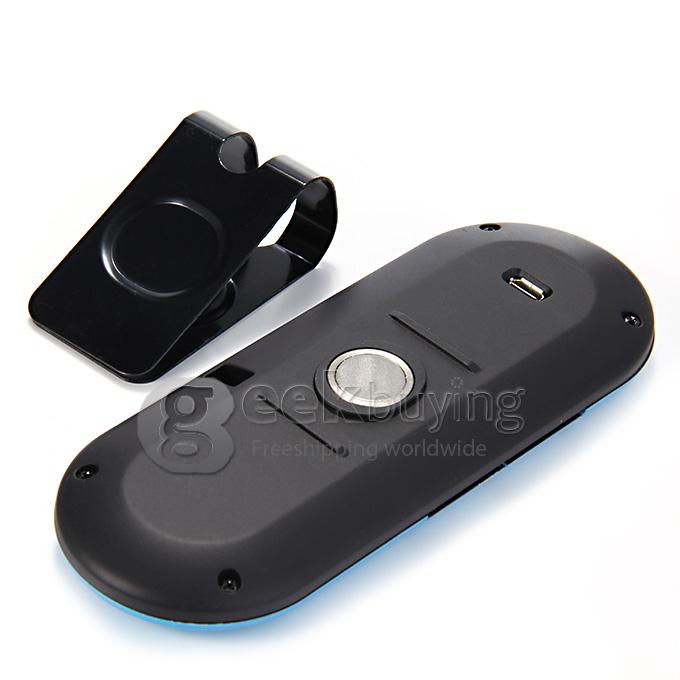 NAT1900 Visor Clip Wireless Multipoint Bluetooth HandsFree Car Kit Speaker Phone Speaker - Blue