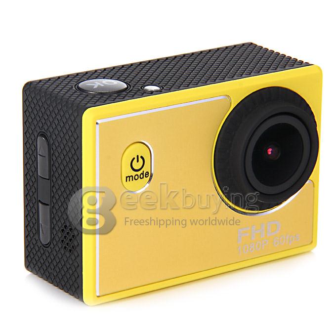 Original X1 Sports Camera 170 Degrees Wide Angle 1080P FHD 60fps Waterproof 30M Helmet Camera Underwater Sport Camcorder-Yellow