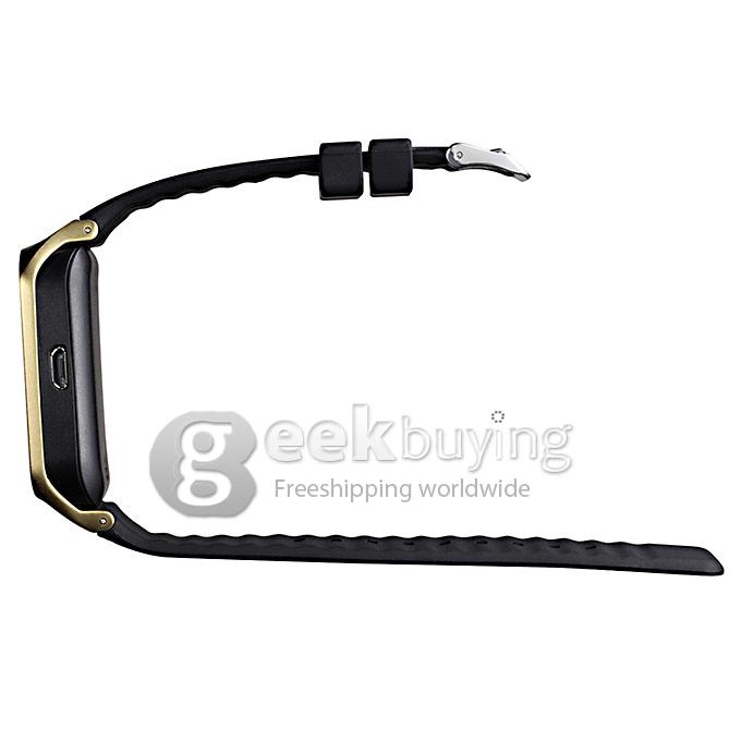 GV09 Bluetooth Wrist Watch Phone Touch Screen Camera Smart Mobile Phone SIM Card Stell Material - Golden