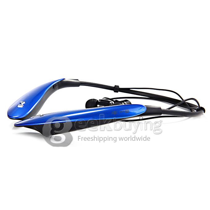 HBS-800 Bluetooth Wireless Headset Headphone Neck Earphone with Mic for iPhone Samsung HTC - Blue