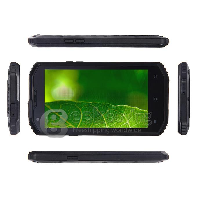 Rugged Smartphone A8 IP68 5.5inch Waterproof Android 4.4 Phone Qualcomm MSM8916 Quad Core 1GB 8GB Smartphone 8.0MP 4G LTE- Black