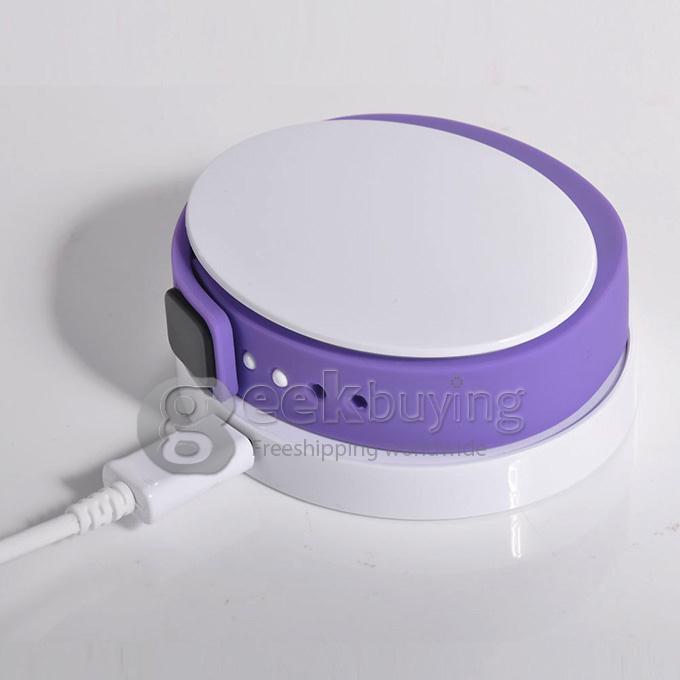 IP67 DK402 Bluetooth 4.0 Smart Sport Bracelet Wrist Band Pedometer Sleep Monitor Calorie for iOS Android - Purple