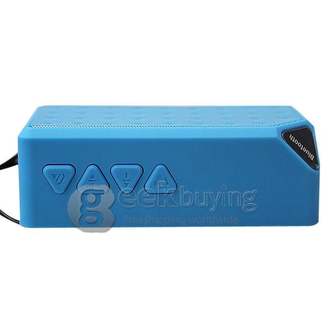 Mini X3 Bluetooth Wireless Speaker Handsfree TF FM Radio Built in Mic Subwoofer with Detachable Battery - Blue