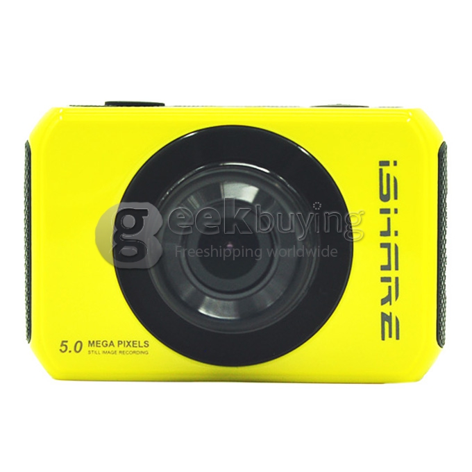 ISHARE S200 Mini Action Sports Camera Standard Version Novatek 12MP 1080P 140 Degree Lens 2.0 Inch HD Camcorder Car DVR-Yellow