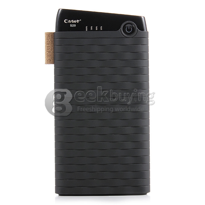 Cager S20 External Dual USB 10000mA Backup Power Bank Battery Charger 2.1/1A for iPhone6 Plus SAMSUNG Phone Tablet Black