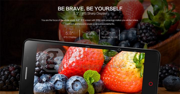 ZOPO Focus ZP720 5.3inch Android Phone IPS HD Screen 64-bit 4G LTE Smartphone MTK6732 Quad Core 1.5GHz 1GB 16GB 13.2MP - White