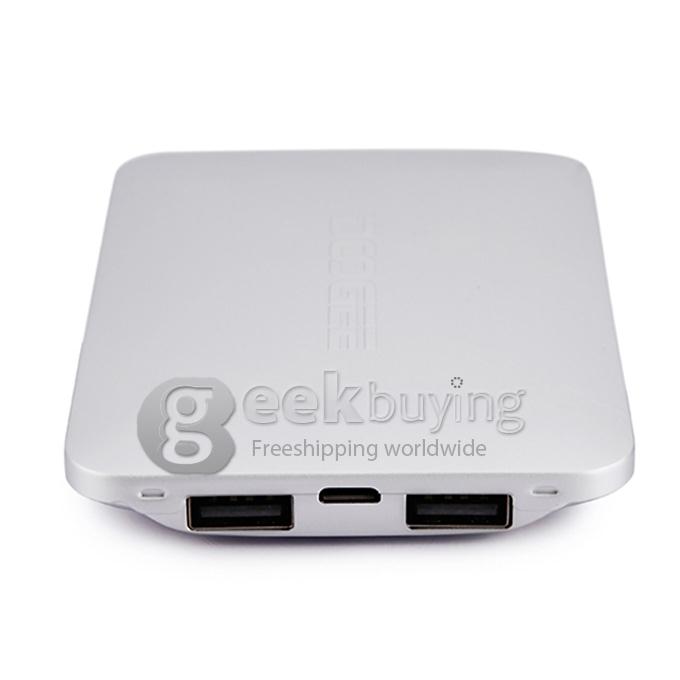 DOOGEE ARMOR-4000 4000mAh Universal Li-Polymer Dual USB Power Bank for IPHONE / Samsung Smartphone - Silver