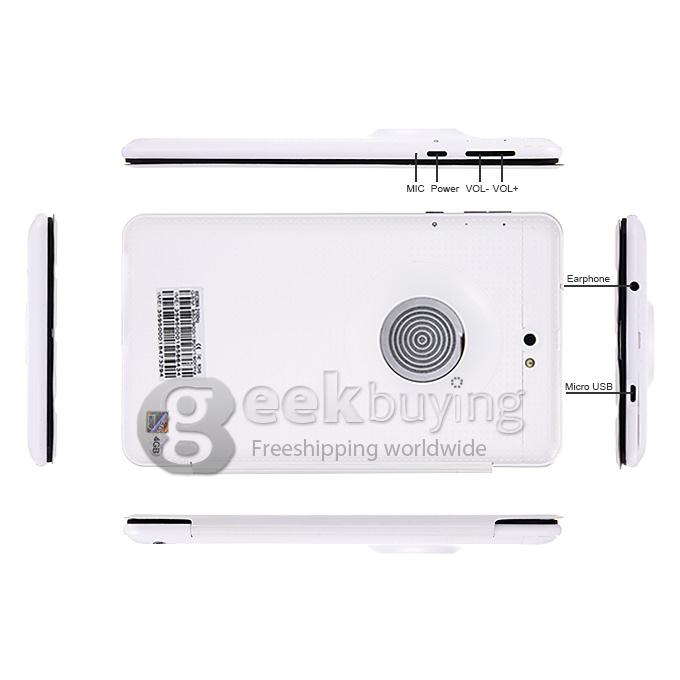 F729-6 3G Phone Call 7 Inch Tablet PC Android 4.2 MTK6572 1024*600 Pixels Capacitive Screen BT - White