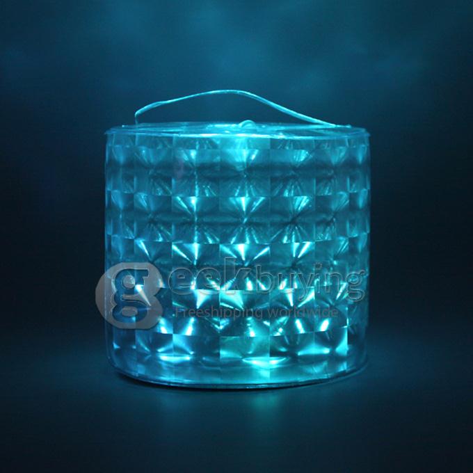 RC01 6W Color Changing Inflatable 10 LED Solar Lantern / Camping Light / Garden Lamp RGB with Remote Control