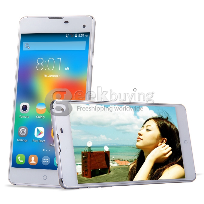 Elephone G7 5.5 Inch 1280*720 MTK6592M Octa Core 1.4GHz Smartphone Android 4.4 1GB 8GB 13.0MP 8.0MP IPS HD Screen-Silver