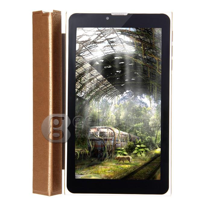 F733-3G 7 Inch 3G Phone Call Tablet PC Android 4.2 MTK6572 1024*600 Pixels Capacitive Screen BT - Gold