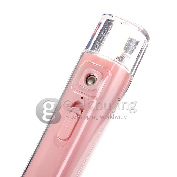 MI Nano Skin Portable Humidifier Mini Facial Sprayer Replenishment Beauty Instrument + Power Bnak - Pink