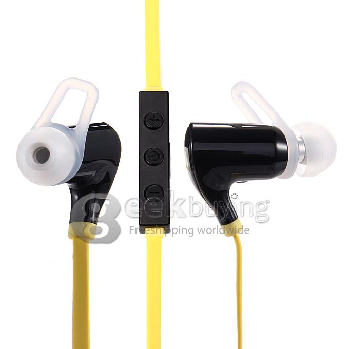 Qcy QY5 CSR Bluetooth 4.1 Sport Headphone HD Headset CVC6.0 Noise Isolating Earphone with Mic - Black + Yellow