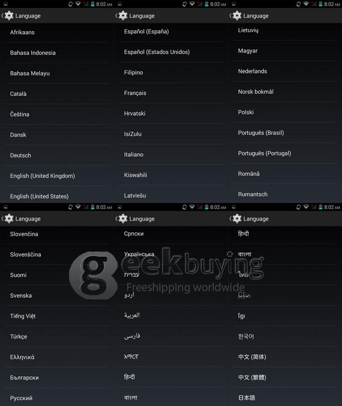 MIJUE L100 5.5 Inch Android 4.4 Phone QHD MTK6582M+6290 Quad Core 1.3GHz 1GB RAM 8GB ROM 8.0MP 2.0MP 4G Smartphone - White