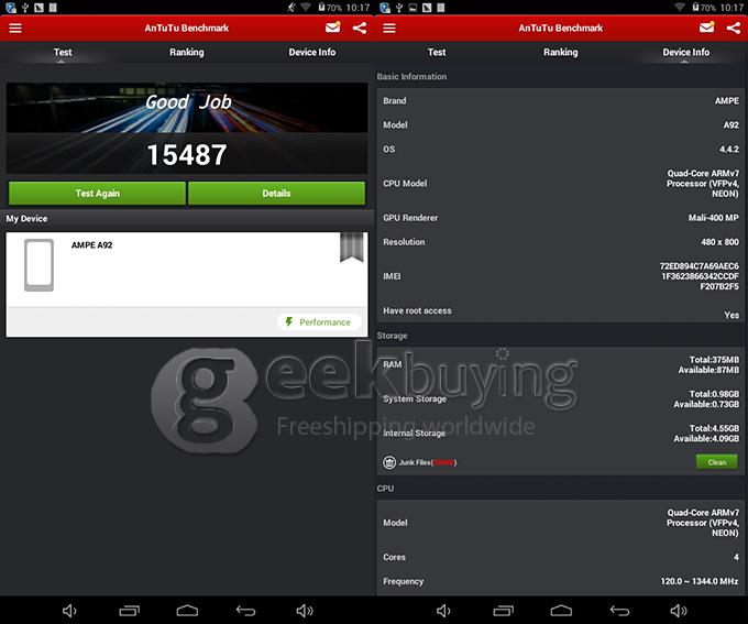Ampe A92 9 Inch Quad Core Tablet PC Allwinner A33 Android 4.4 8GB ROM Bluetooth - White