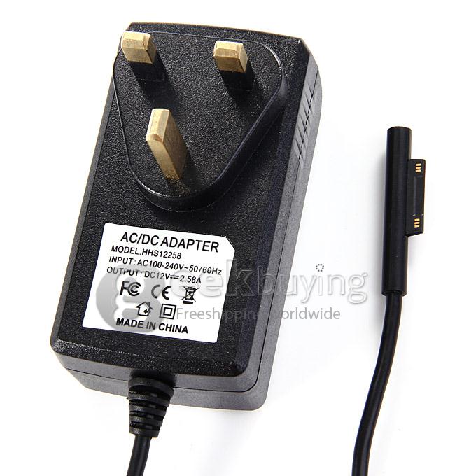 UK Magnetic AC 100-240V Wall Charger Adapter Power Supply for Microsoft Surface Pro 3 12 Inch Tablet