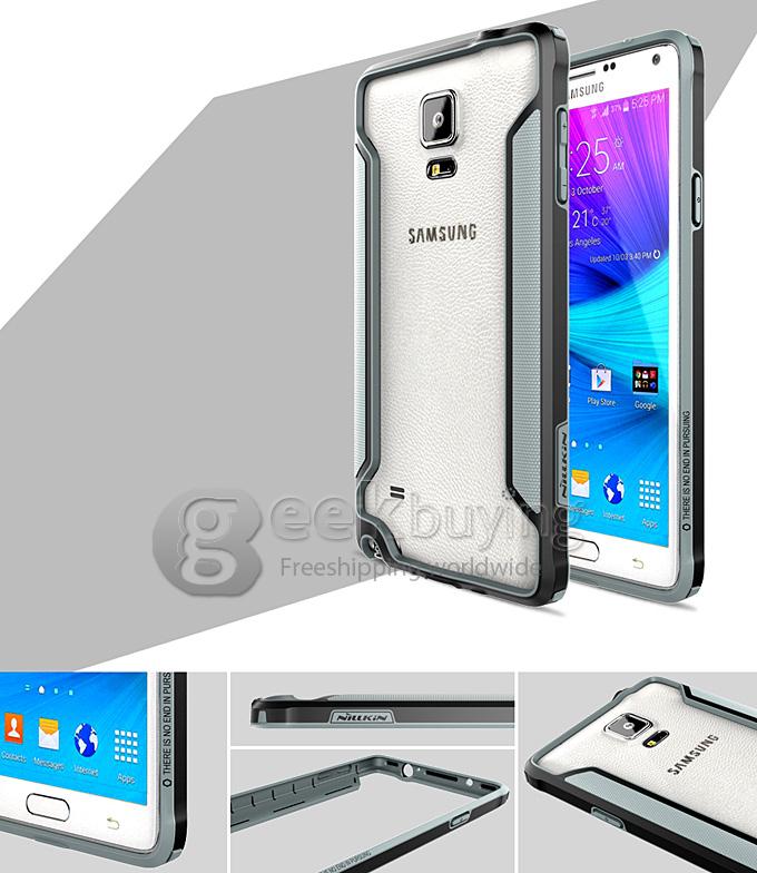 Nillkin Frame Series Protective Cover Shell Bumper PC+TPU Case for SAMSUNG Galaxy N9100/NOTE 4 - Black