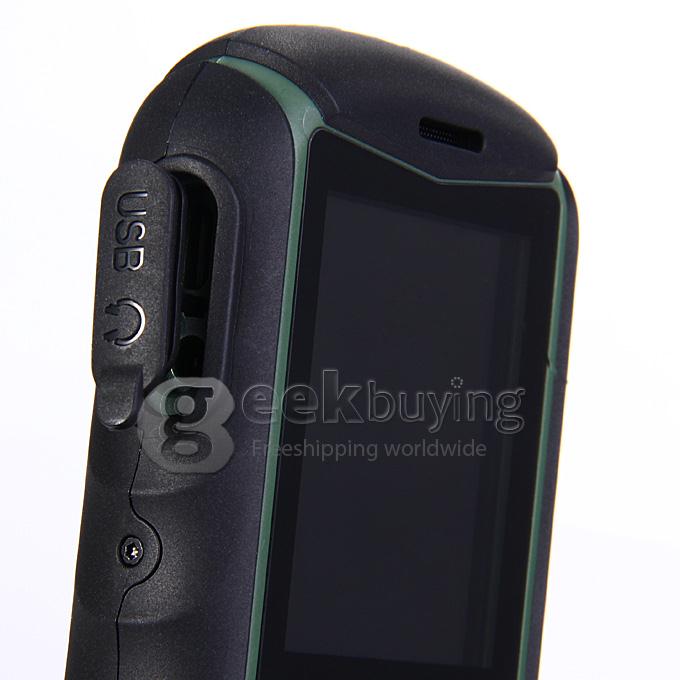 HUADOO H1 IP68 Waterproof Phone Dustproof Shockproof Flashlight FM Dual SIM Cards GSM Cell Phone - Green