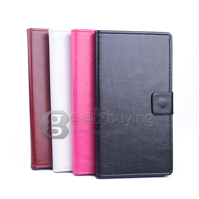 Protective Hard Cover Flip Stand Leather Case for Nibiru H1 -White