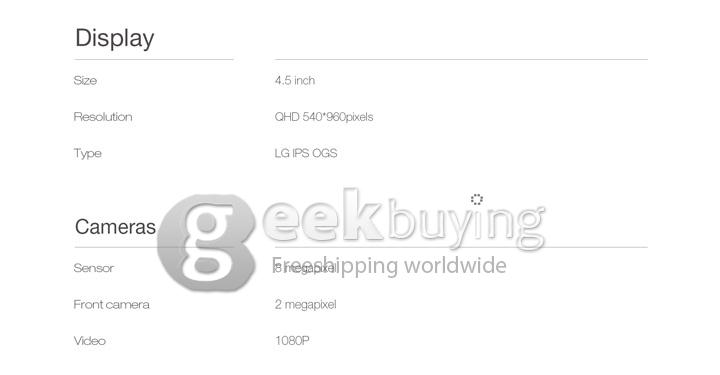 Ulefone Be X 4.5 Inch Android 4.4 Smartphone MTK6592M Octa Core 1.4GHz 1GB RAM 8GB ROM 8.0MP 3G/GPS Miracast-Dark Blue