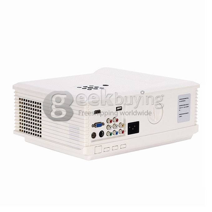 ProHome PH580 LED Projector Multimedia HD 1080P 1280*800 3200 Lumens HDMI USB VGA for Smartphone Game Home Theater White