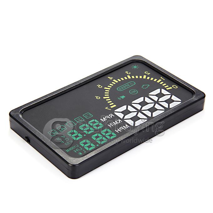 I5 6inch LED OBDII HUD Head Up Display Over Speed Warning Tire Indicator