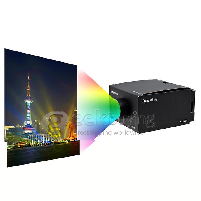 Freeview CL001 Portable Cardboard DIY Mobile Phone Projector 8x Magnification for Android iOS Smartphone