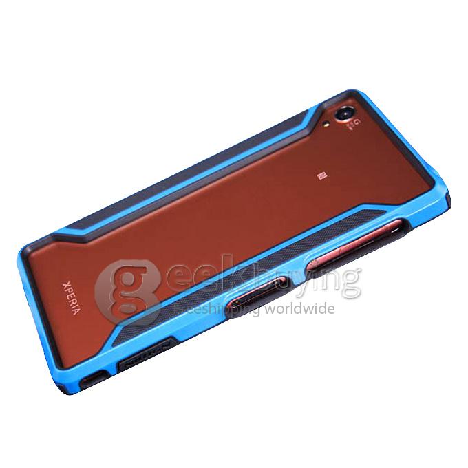 Nillkin Frame Series Protective Cover Shell Bumper PC+TPU Case for SONY Xperia Z3/L55 - Blue