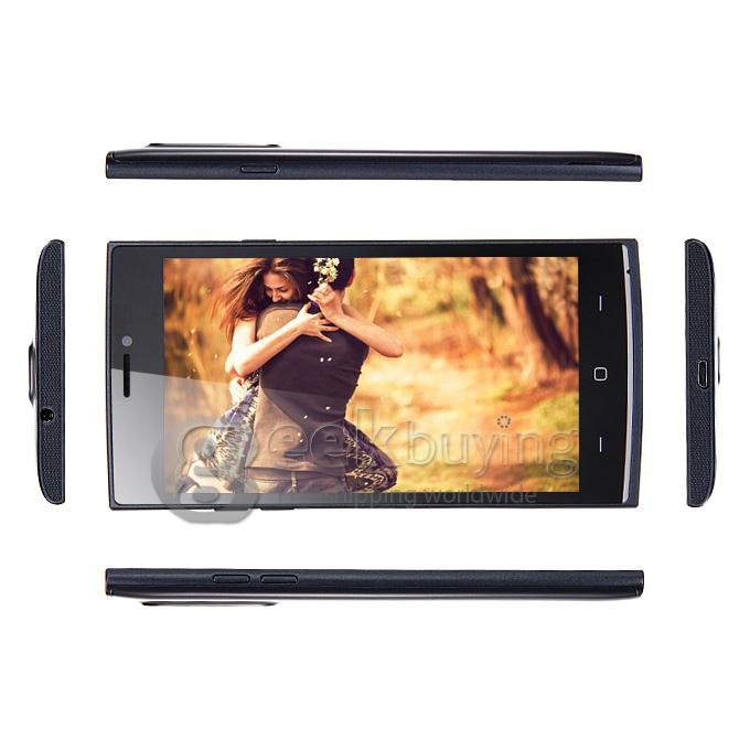 JIAKE V17 5.0inch Android 4.4 Phone QHD MTK6572 Dual Core 1.2GHz 512MB RAM 4GB ROM 2.0MP+0.3MP 3G GPS Smartphone - Black