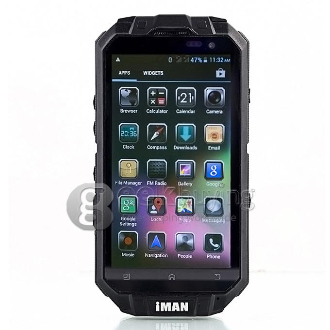 iMAN i3 IP68 Waterproof Rugged Phone MTK6589T Quad Core 1.5GHz 4.3inch Android 4.2 1GB+16GB Walkietalkie 13.0MP - Black