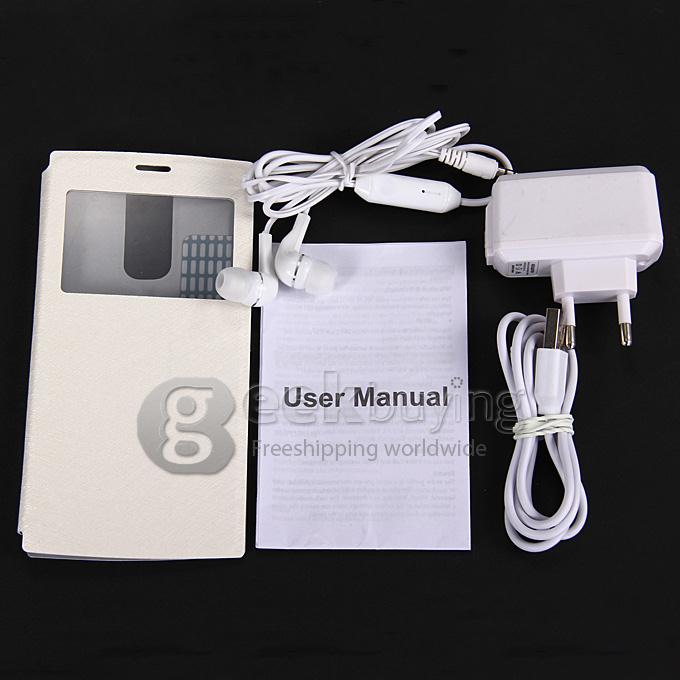 JIAKE V17 5.0inch Android 4.4 Phone QHD MTK6572 Dual Core 1.2GHz 512MB RAM 4GB ROM 2.0MP+0.3MP 3G GPS Smartphone - White