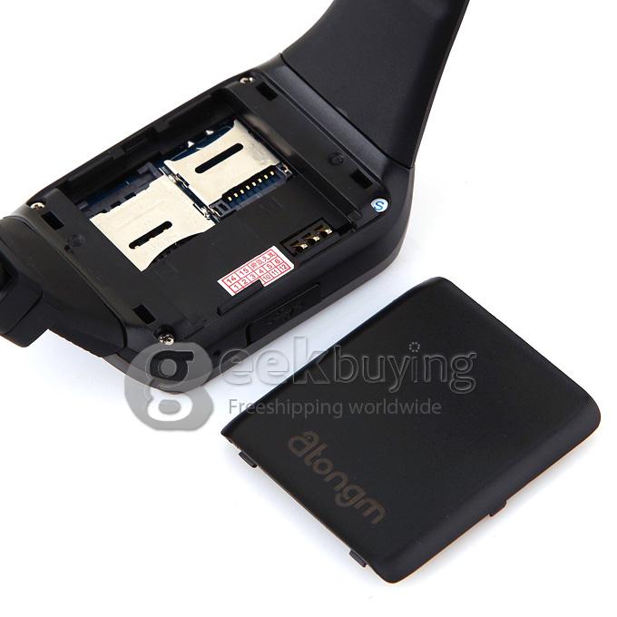 Atongm W008 Smart Watch Phone Bluetooth Watch 1.54 Inch Pedometer Anti-lost SIM Card Slot Sync Smart Devices - Black