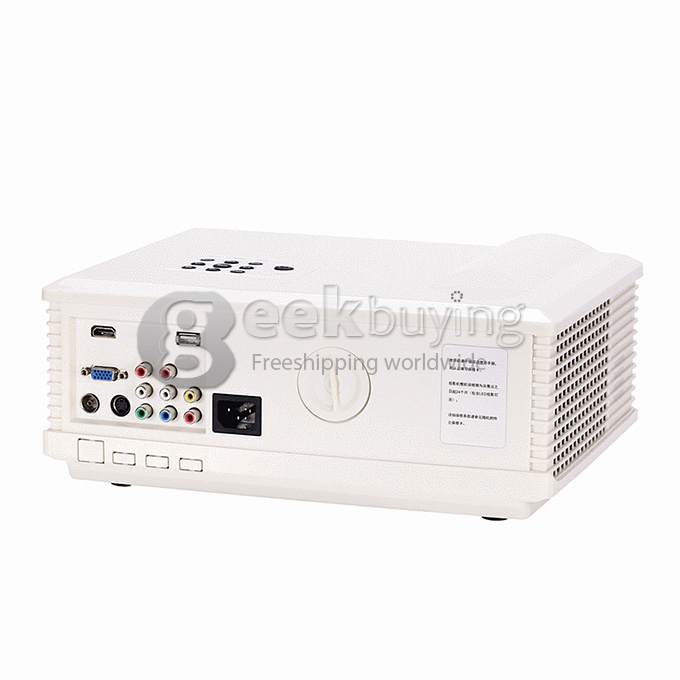 ProHome PH580 LED Projector Multimedia HD 1080P 1280*800 3200 Lumens HDMI USB VGA for Smartphone Game Home Theater White