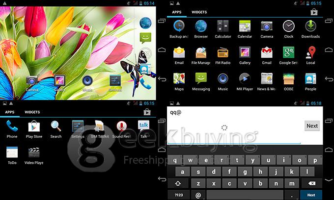 7 Inch F733D 2G Phone Call Android 4.2 Tablet PC 1024x600 Pixels Capacitive Screen BT - Gold