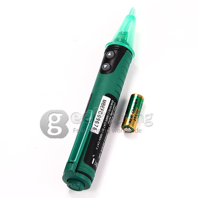 Mastech MS8902B Non-contact 20V-600V Professional AC Voltage Detector and Metal Detector Tester Meter -Green
