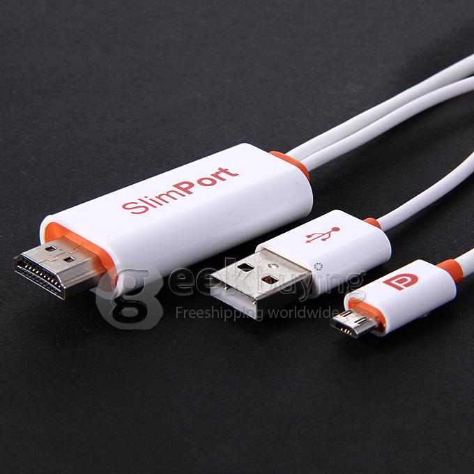 2M SlimPort to HDMI Adapter MyDP Cable for Google Nexus 4 5 7/ LG G2 G3 GPad 8.3 -White