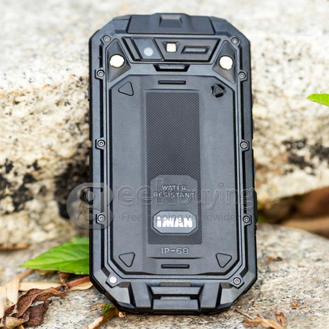 iMAN i3 IP68 Waterproof Rugged Phone MTK6589T Quad Core 1.5GHz 4.3inch Android 4.2 1GB+16GB Walkietalkie 13.0MP - Black