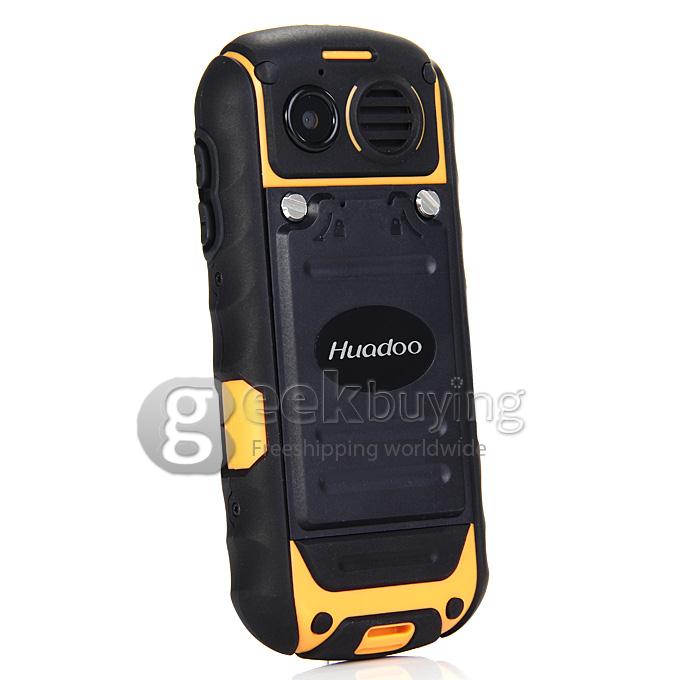 HUADOO H1 IP68 Waterproof Phone Dustproof Shockproof Flashlight FM Dual SIM Cards GSM Cell Phone - Orange