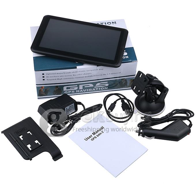 5 Inch TFT- LCD Touchscreen HD 800*480 Windows CE6.0 Car DVR GPS Navigator with 4GB BT FM - European Map