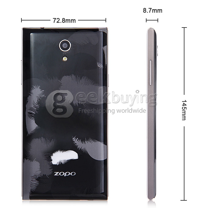 ZOPO ZP920 4G LTE Android 4.4 Smartphone 5.2 Inch IPS FHD Screen MTK6752 Octa Core 2GB RAM 16GB ROM 13.2MP GPS Wifi Miracast - Black